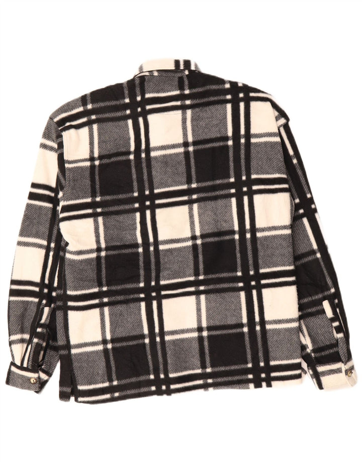 TIPO' S Mens Lumberjack Flannel Shirt Medium Black Check Polyester