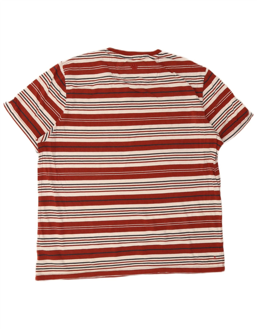 T-shirt da uomo Fat Face Top in cotone a righe rosse grandi