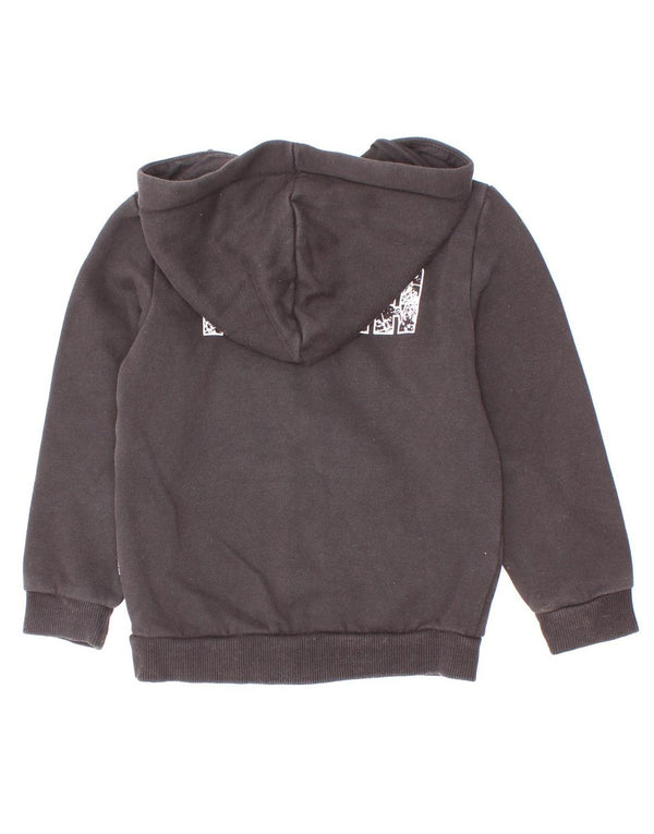 Felpa con cappuccio con zip grafica Puma da bambino 3-4 anni in cotone nero