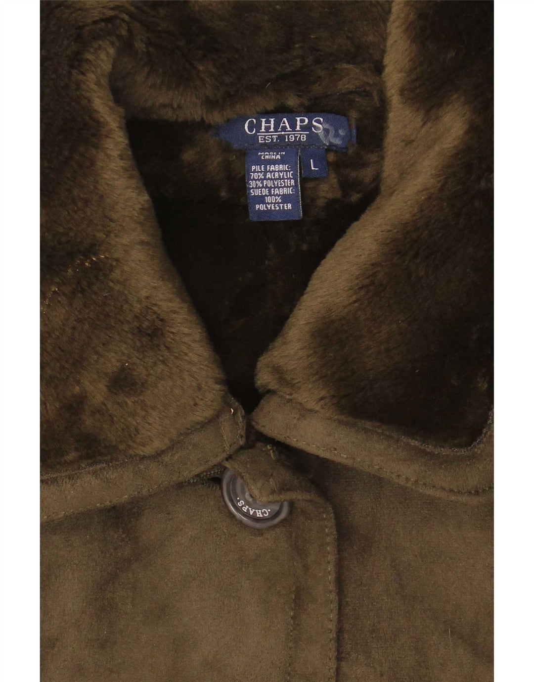 Giacca Sherpa da donna Chaps UK 14 Large Acrilico kaki