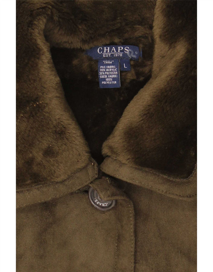 Giacca Sherpa da donna Chaps UK 14 Large Acrilico kaki