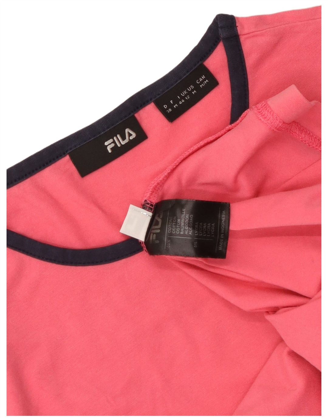 T-shirt da donna FILA Top UK 12 cotone rosa medio