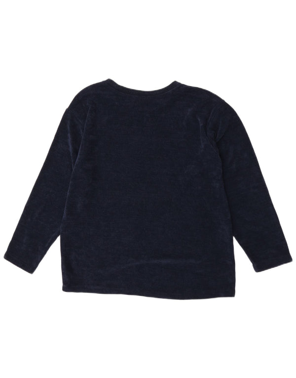 Marks & Spencer Top da uomo a maniche lunghe grande in poliestere blu navy