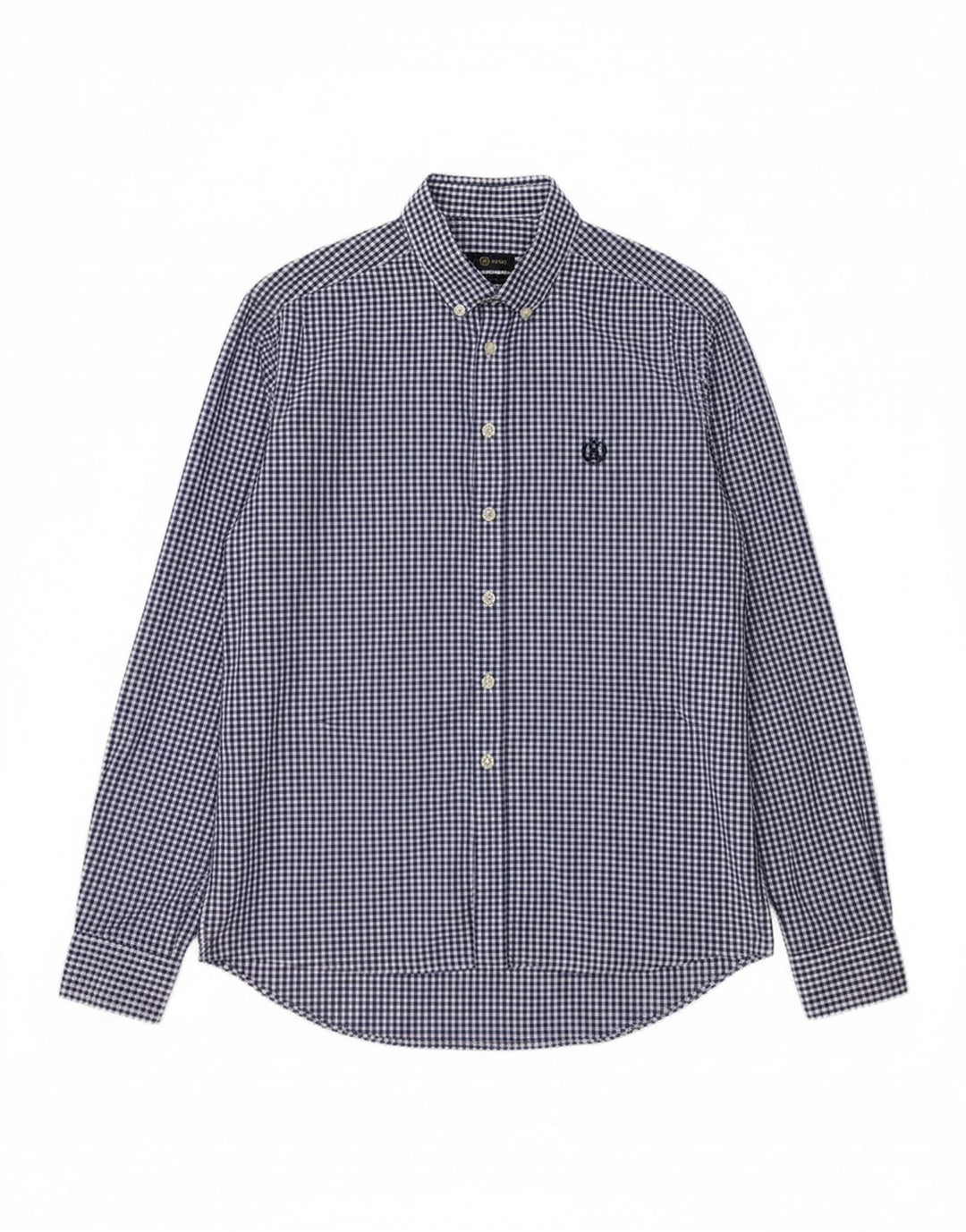 HENRI LLOYD Mens Regular Fit Shirt Small Blue Gingham Cotton