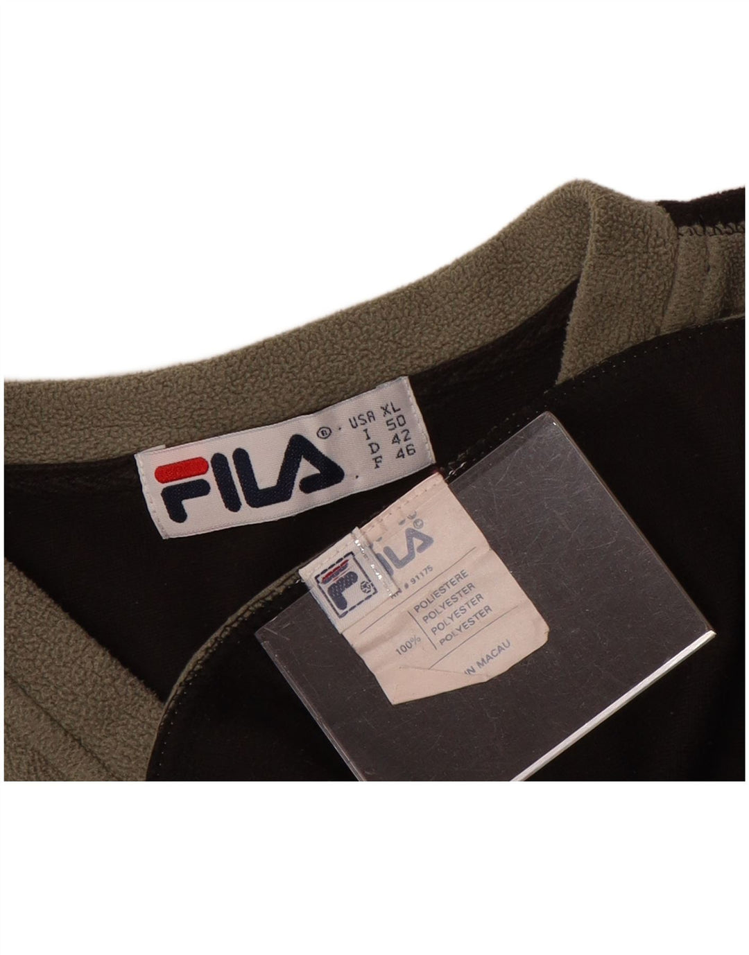 Maglia in pile da donna Fila UK 18 XL Poliestere color block grigio