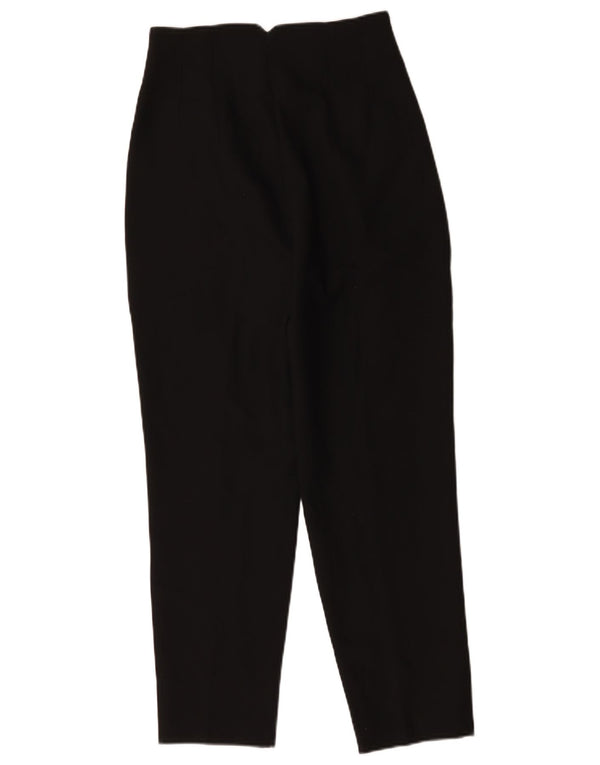 Pantaloni da abito affusolati a vita alta da donna Zara piccoli W26 L27 poliestere nero