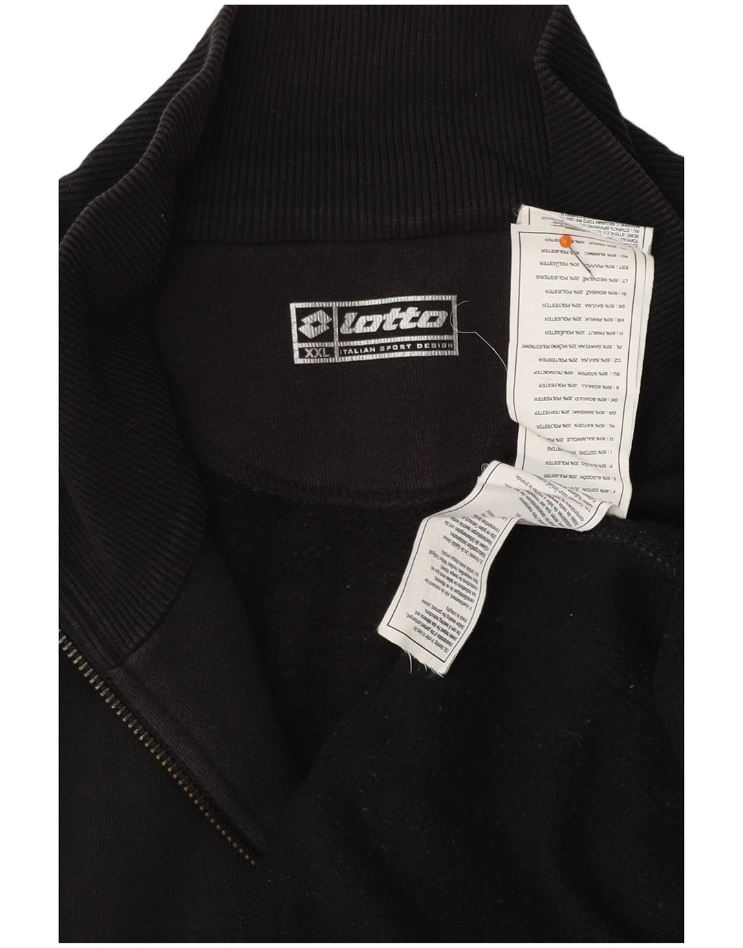 Giacca da tuta da uomo LOTTO 2XL cotone nero