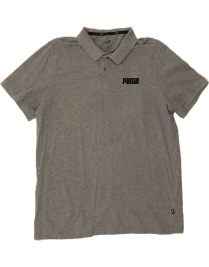 PUMA Mens Polo Shirt Large Grey Cotton Vintage Puma and Second-Hand Puma from Messina Hembry 