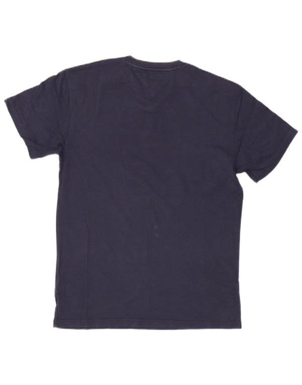 T-shirt grafica da uomo Tommy Hilfiger Top in cotone blu navy medio