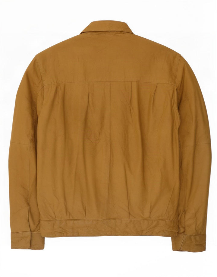 Giacca in pelle vintage da uomo IT 48 Beige medio