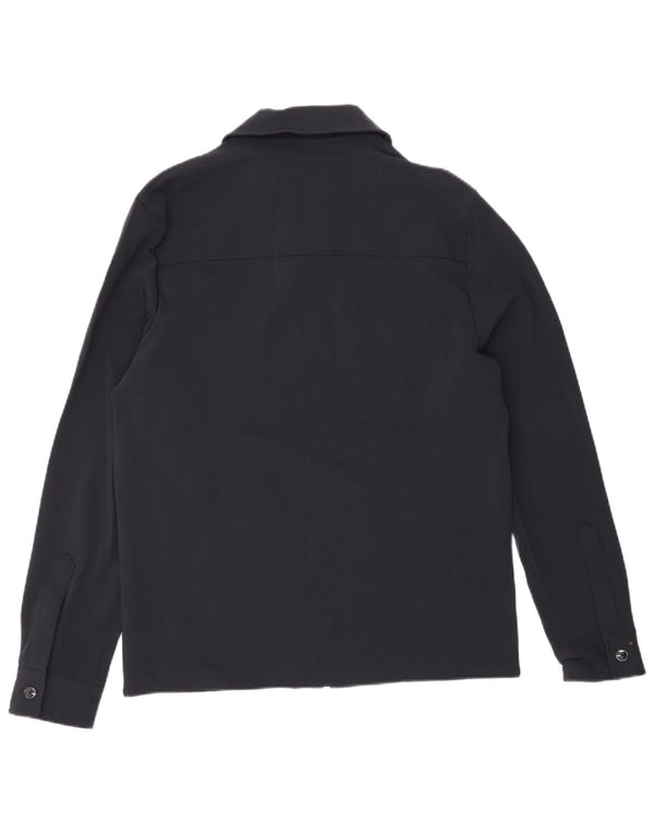 Giacca utility da uomo Zara UK 38 poliestere blu navy medio