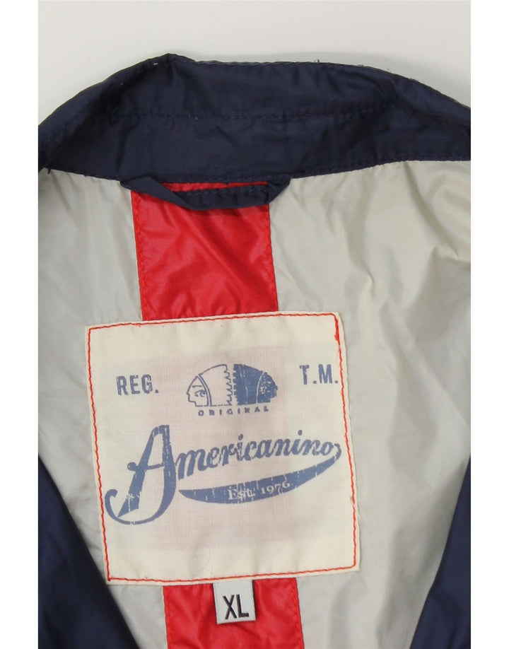 Americanino Bomber da uomo UK 42 XL Blu navy Colourblock in poliammide