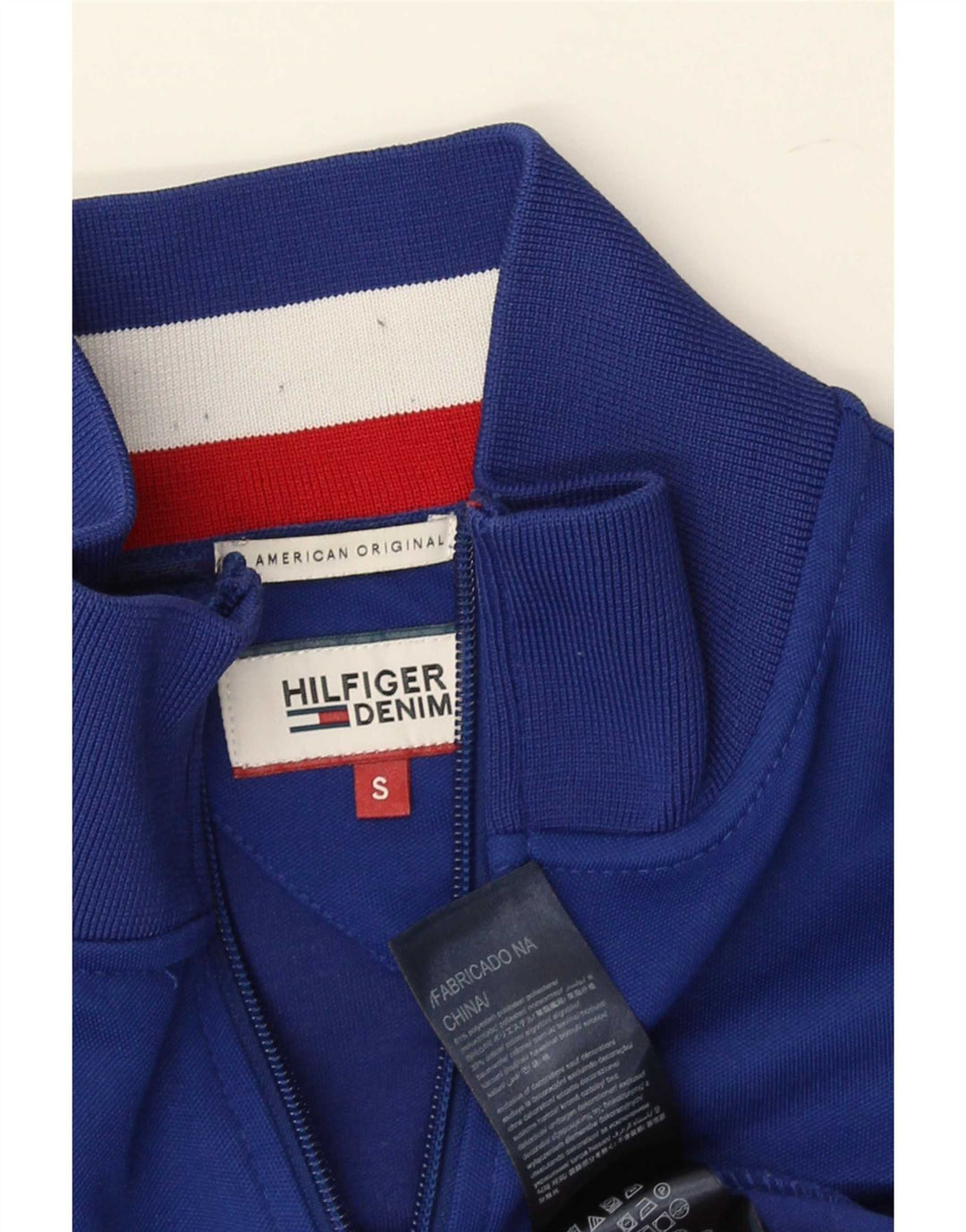 Giacca da ginnastica da uomo Tommy Hilfiger piccola in poliestere blu