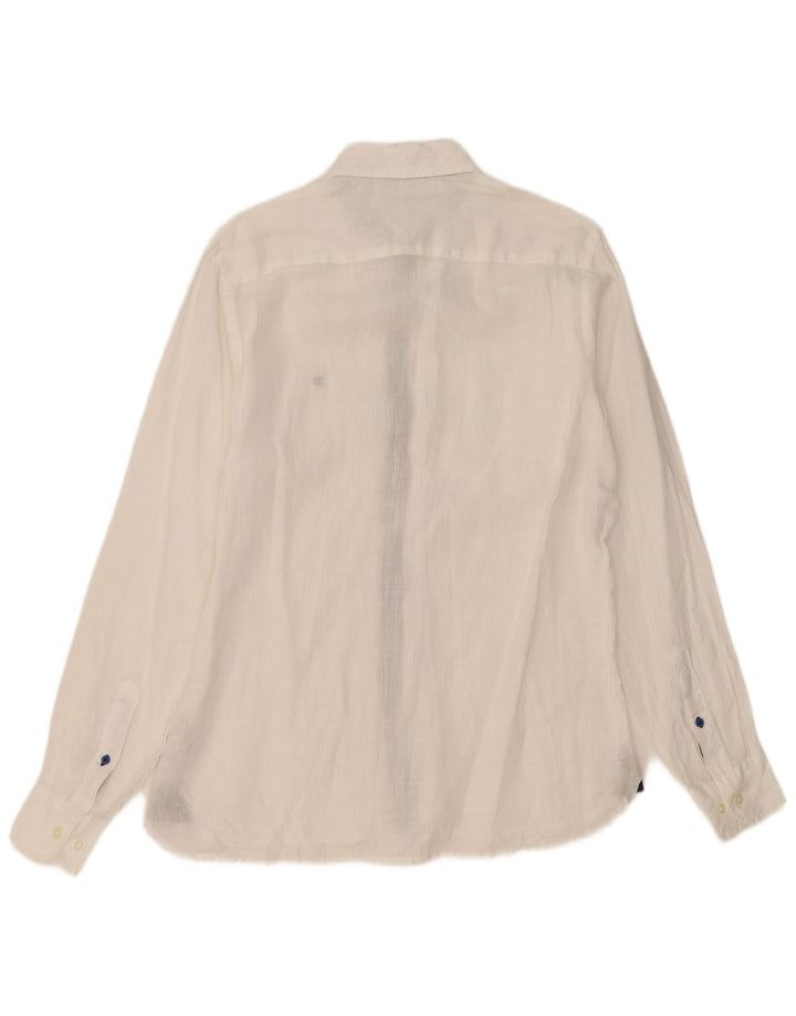 TOMMY HILFIGER Camicia da uomo piccola in lino bianco