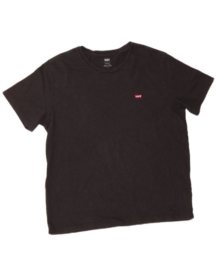 T-shirt standard da uomo Levi's Top grande in cotone nero