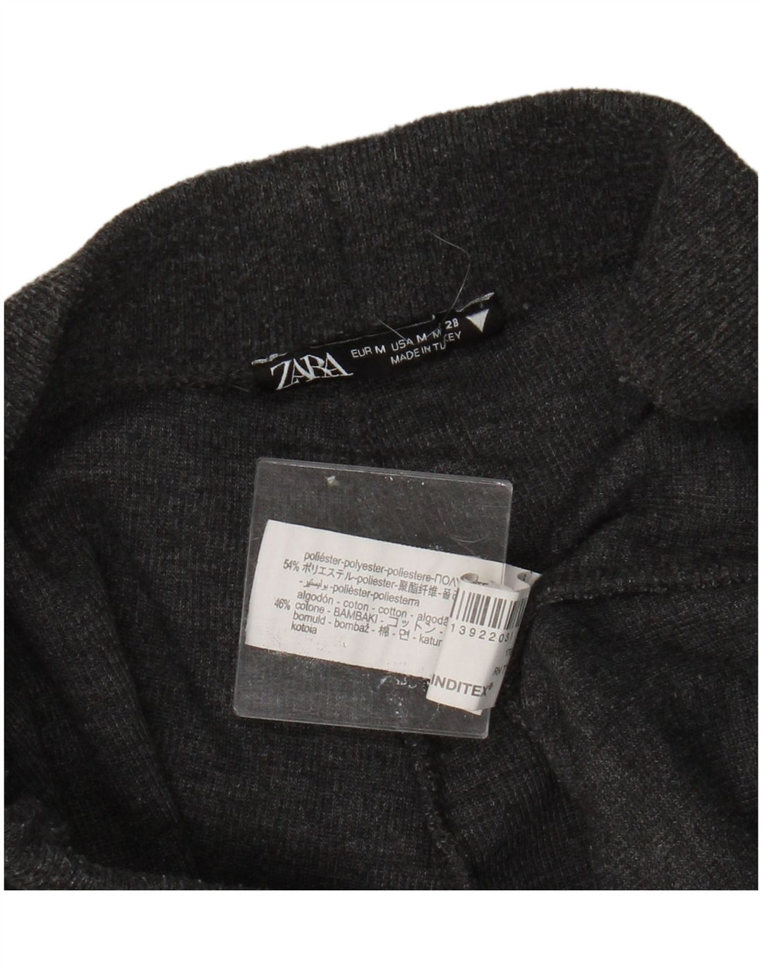 Pantaloni da tuta da donna ZARA UK 12 Poliestere grigio medio