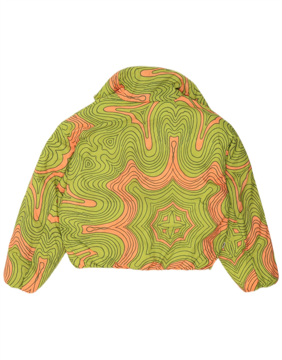Giacca imbottita oversize da donna Obey UK 10 Small Poliestere geometrico verde