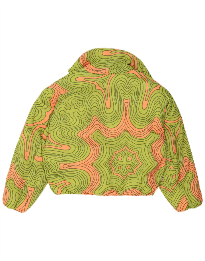 Giacca imbottita oversize da donna Obey UK 10 Small Poliestere geometrico verde