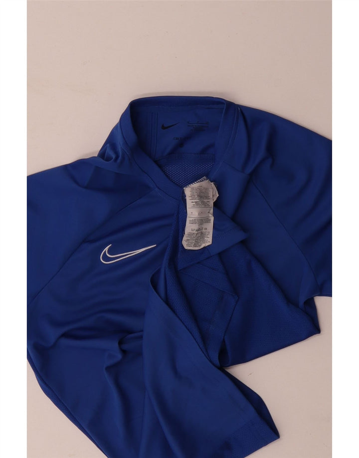 NIKE T-shirt da uomo Dri Fit Top Small Blu in poliestere color block