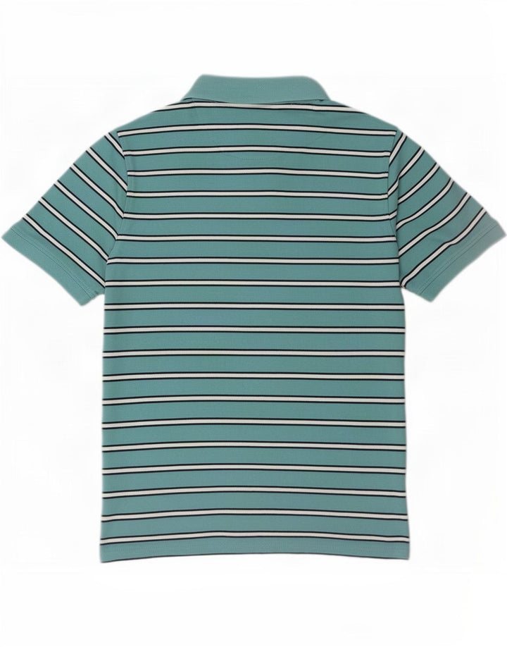 Polo da uomo James Pringle in cotone a righe blu medio