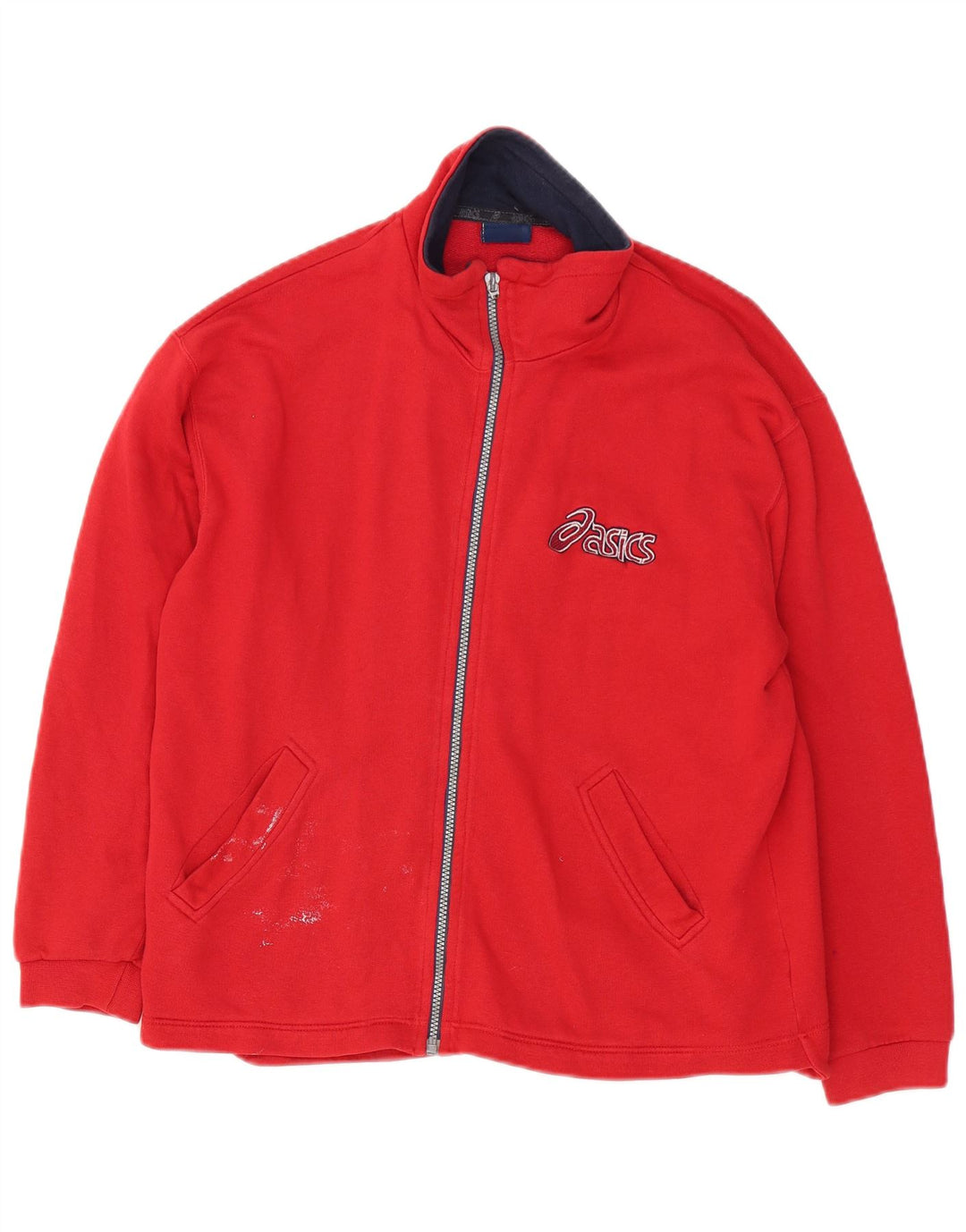 Giacca da ginnastica grafica da uomo Asics, colore rosso medio, in cotone
