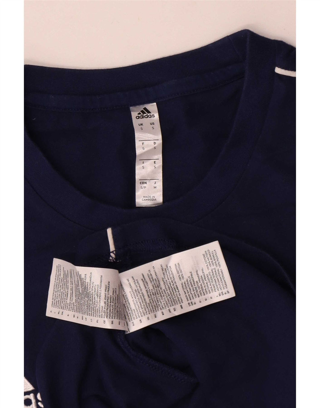 Maglietta Adidas da Uomo Top Piccola Blu Navy Cotone