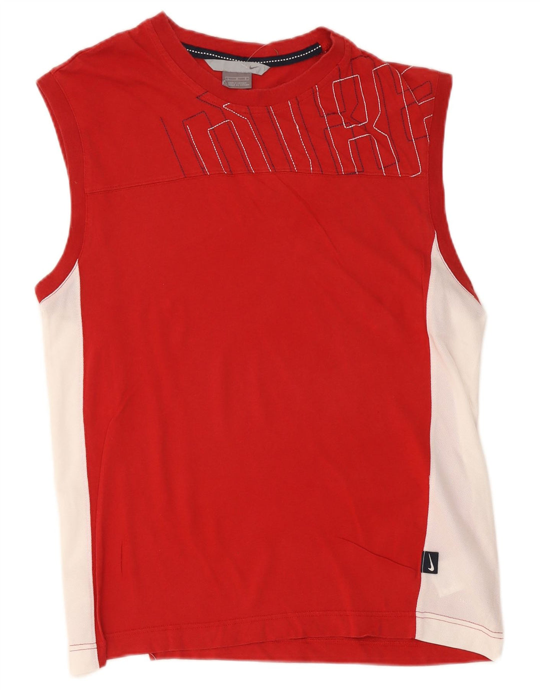 Canotta grafica Nike da uomo, grande, in cotone color block rosso