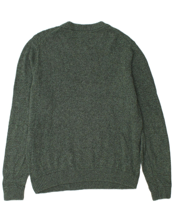 Maglione maglione con scollo a barca da uomo Marks & Spencer grande verde in poliammide