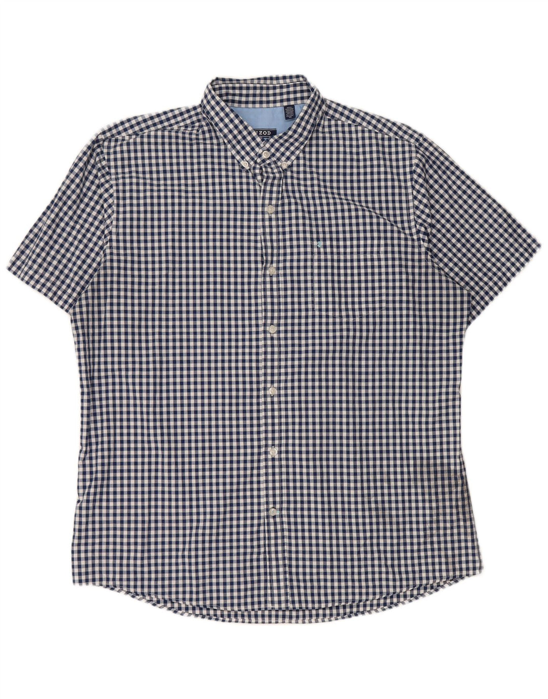 Camicia a maniche corte da uomo IZOD XL in cotone a quadretti blu