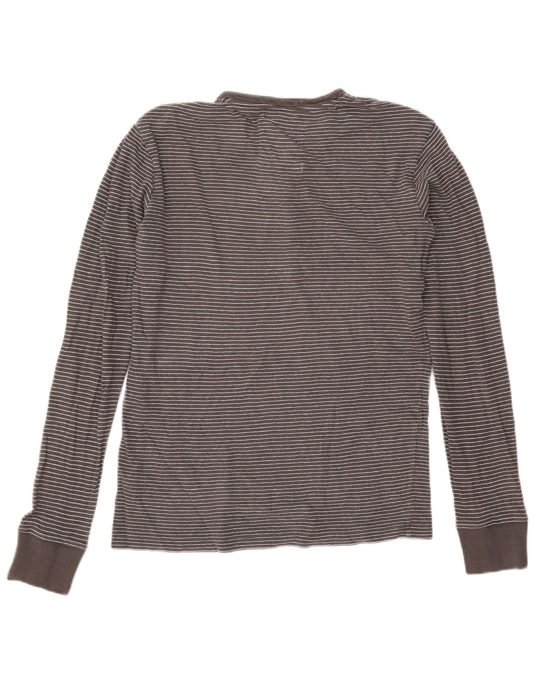 JACK WILLS Top da uomo a maniche lunghe in cotone gessato grigio piccolo