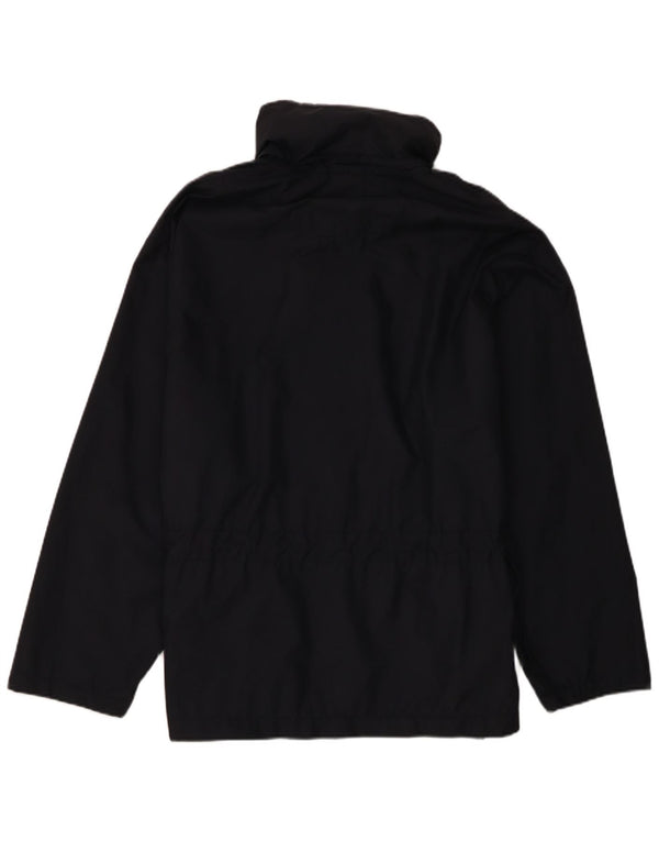 Giacca antipioggia da uomo Spalding vestibilità ampia con cappuccio UK 38 nylon medio blu navy