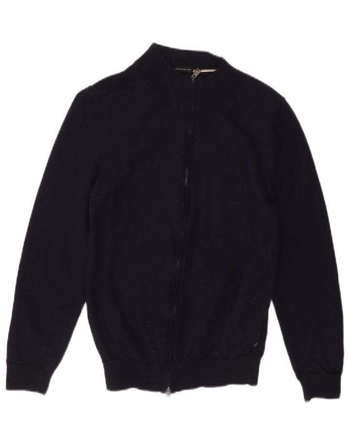Maglione cardigan da donna Hugo Boss UK 12 Lana vergine blu navy medio