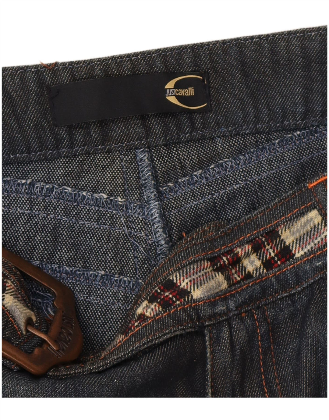 Jeans dritti da donna Just Cavalli IT 44 Medio W32 L27 Blu navy Designer
