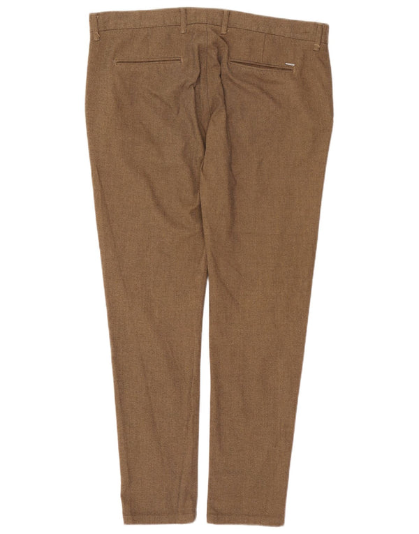 Pantaloni chino slim da uomo Zara EU 44 Large W34 L30 Beige