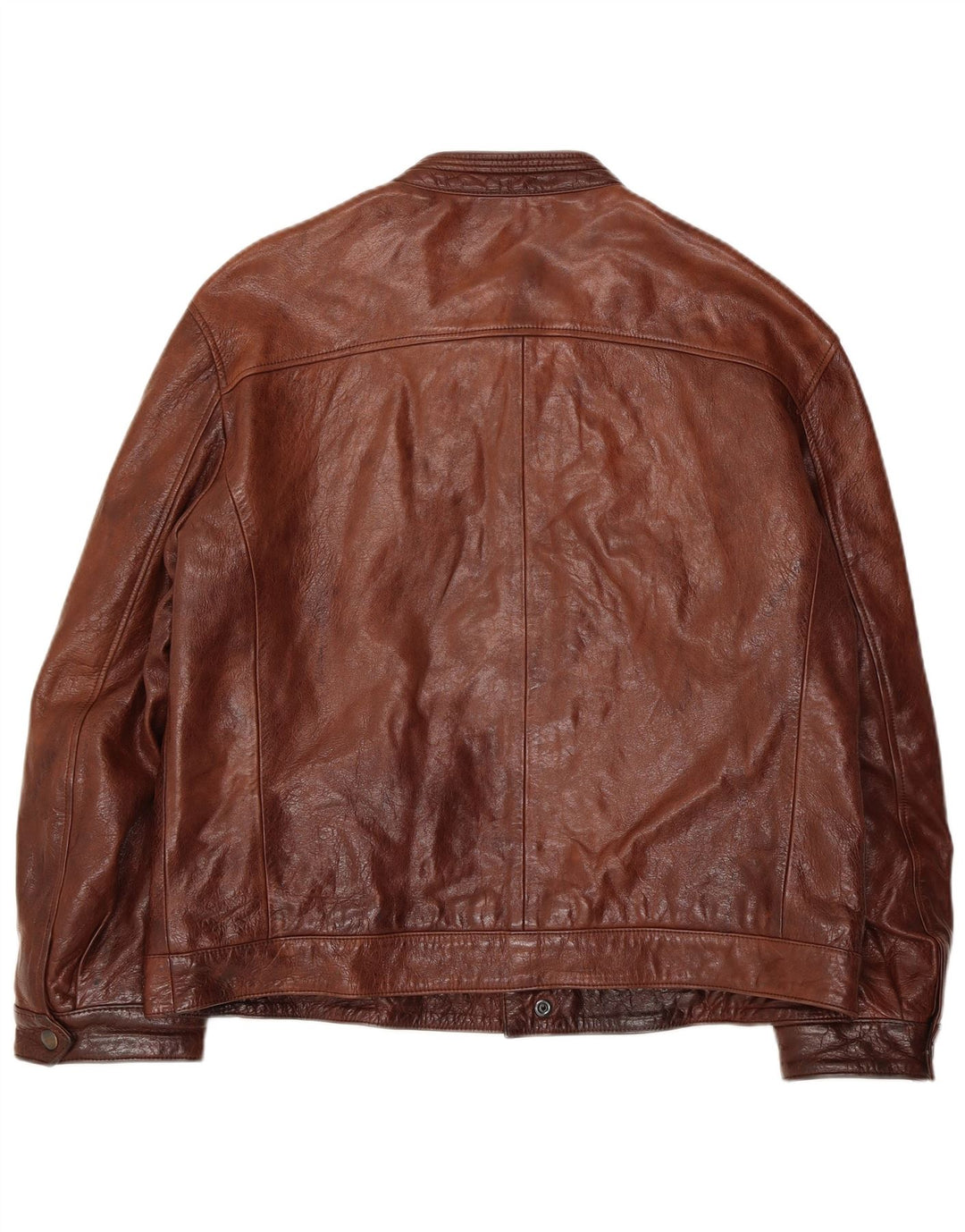 Giacca in pelle vintage da uomo UK 38 in pelle marrone medio