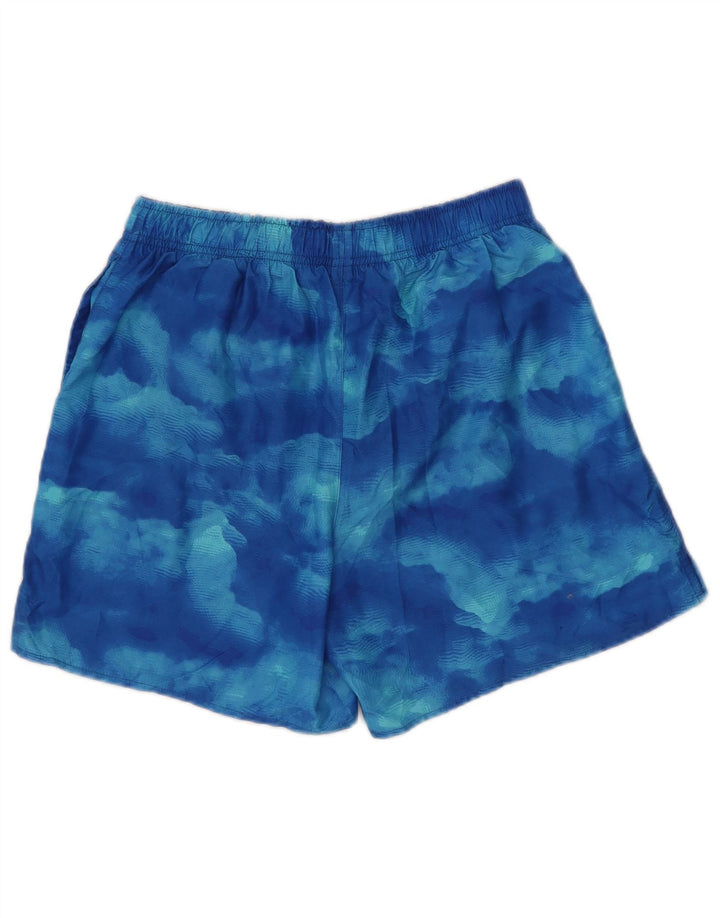 Pantaloncini da bagno Nike da uomo in poliestere tie-dye blu medio