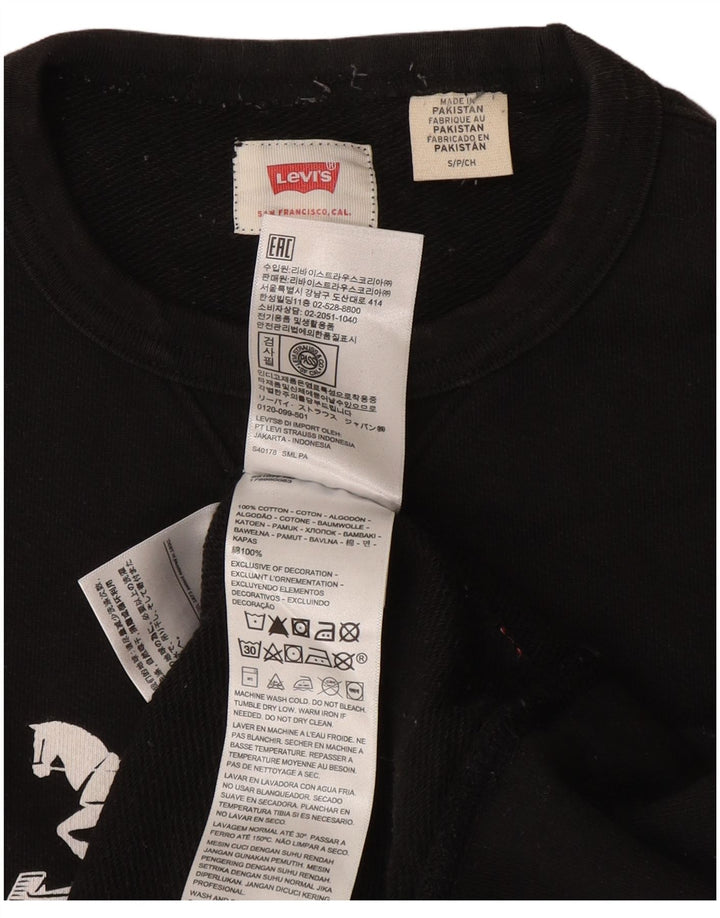 Felpa grafica da uomo Levi's, piccola, in cotone nero