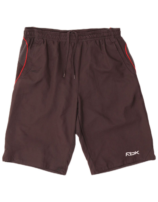 Pantaloncini sportivi Reebok da uomo color block medio nero