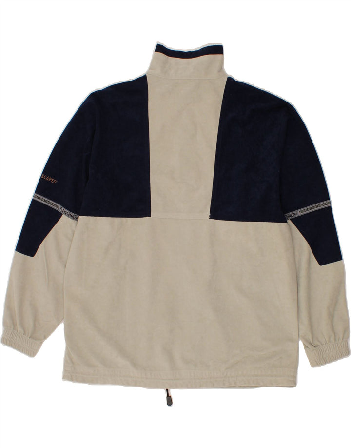 GREAT ESCAPES Mens Tracksuit Top Jacket EU 46 XL Navy Blue Colourblock Vintage Great Escapes and Second-Hand Great Escapes from Messina Hembry 