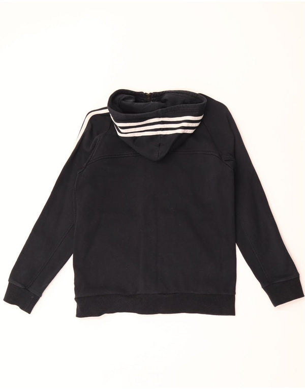 Felpa con cappuccio e zip Adidas da bambino 13-14 anni in cotone nero