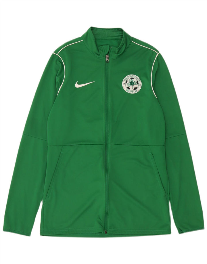 Giacca da tuta Nike Dri Fit da uomo in poliestere verde medio