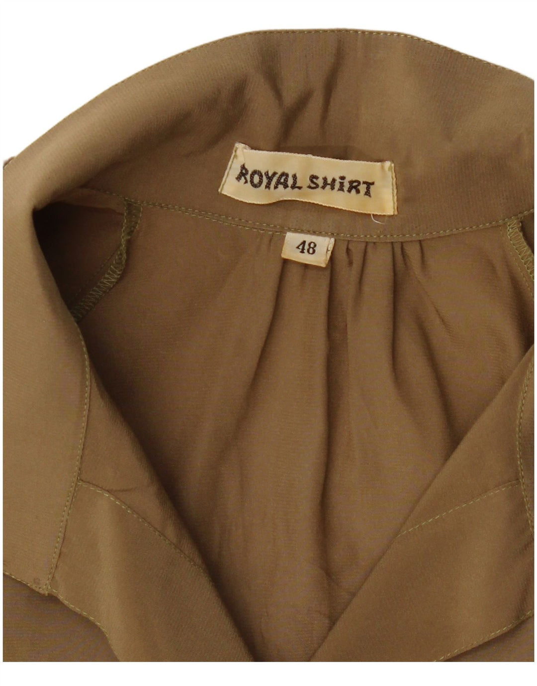 Camicetta camicia vintage da donna IT 48 XL Cachi