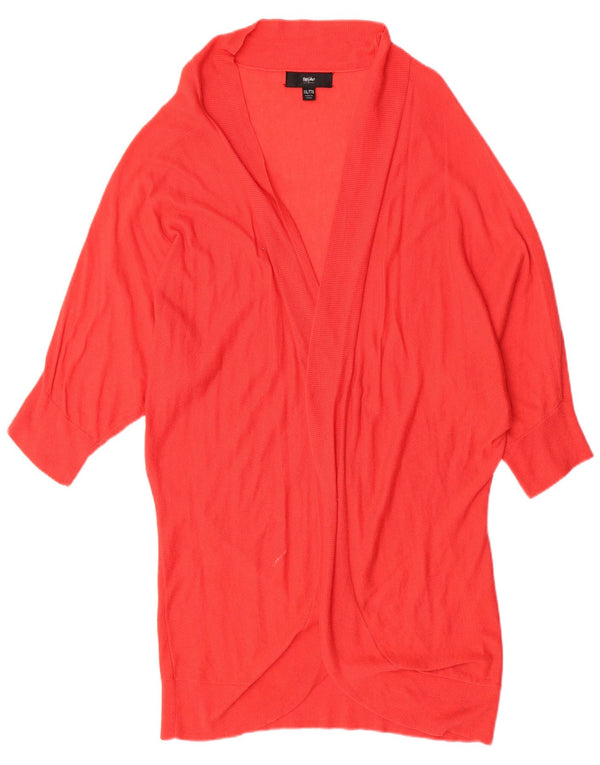 MOSSIMO Womens Longline Open Cardigan Sweater UK 20 2XL Orange Nylon