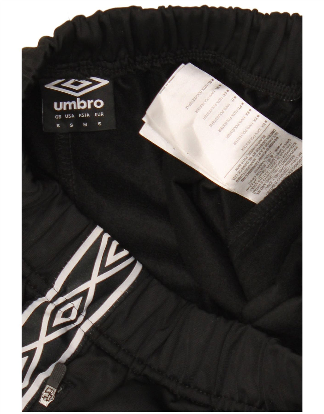 Pantaloni da tuta grafici da uomo UMBRO piccoli in poliestere nero