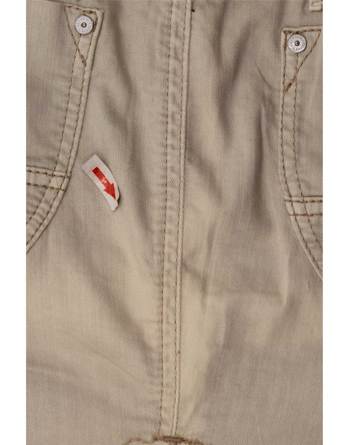 Gonna cargo in denim da donna Guess W28 in cotone beige medio