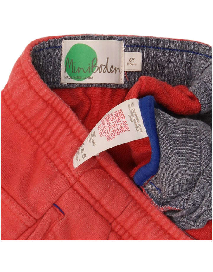 Pantaloncini sportivi da bambino Boden 5-6 anni in cotone rosso