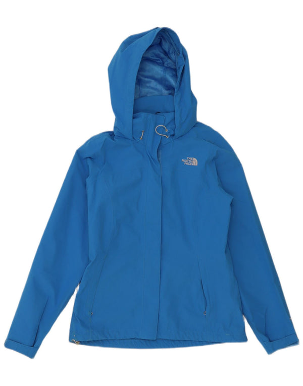 Giacca antipioggia da donna con cappuccio The North Face UK 10 Small Blu Poliestere