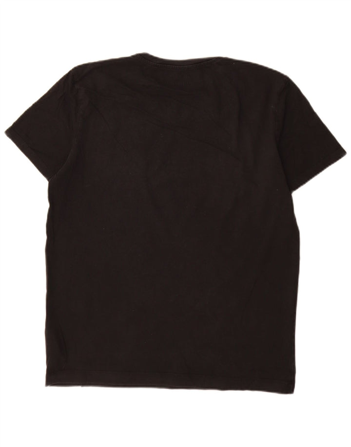 CALVIN KLEIN T-shirt grafica da donna Top UK 14 Medium Black Cotton