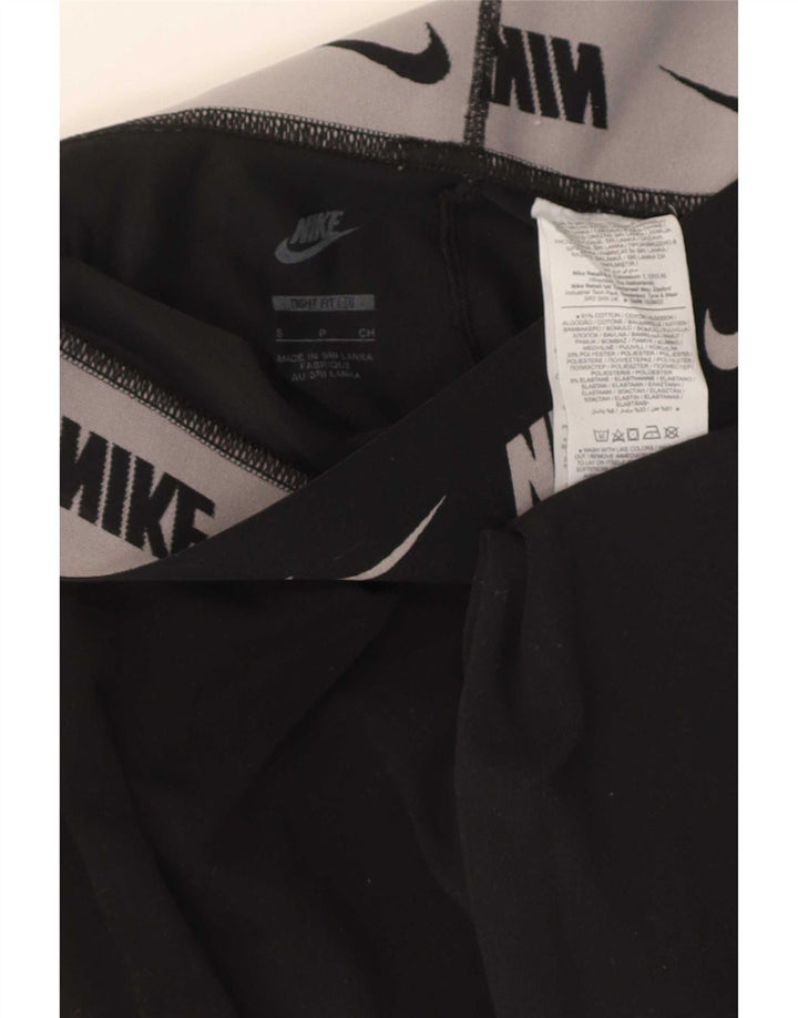 Leggings attillati da donna Nike UK 8 piccoli in cotone nero