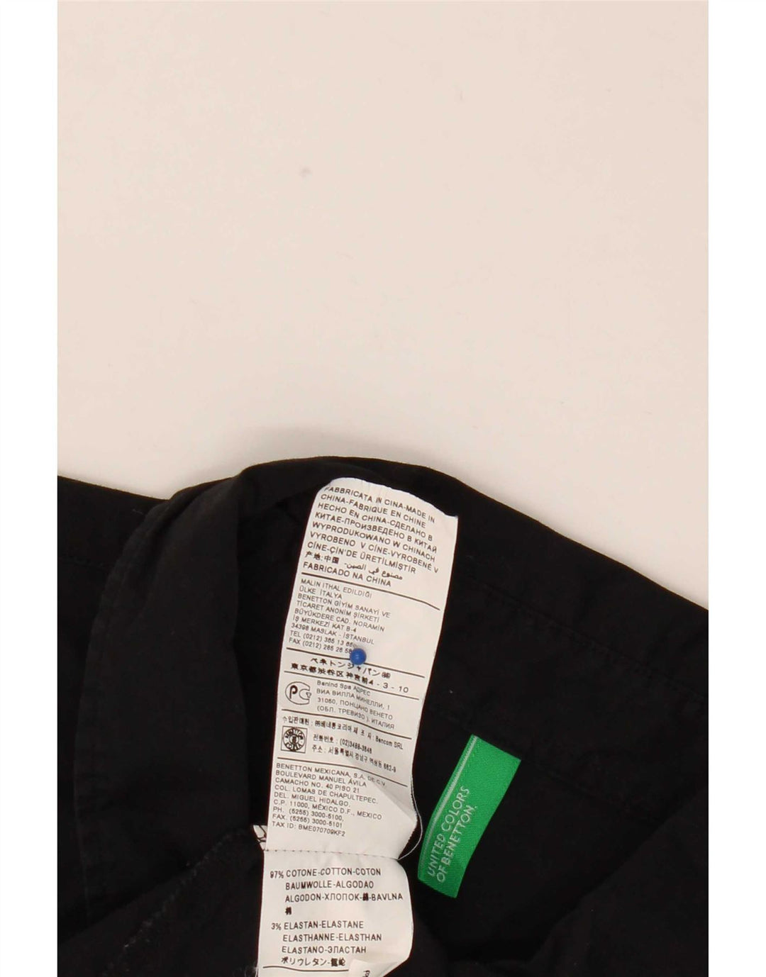 Camicia pullover da donna Benetton UK 18 XL cotone nero